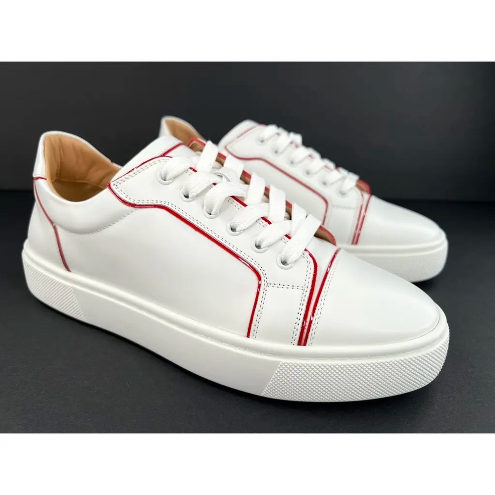 Christian Louboutin White and Red Women's Sneakers